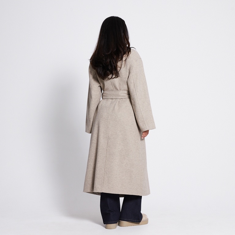 Long belted coat "Kourtney" Beige